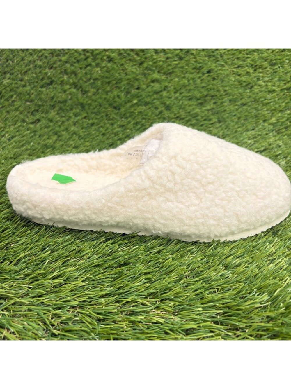 Allbirds Wool Slipper Fluff Womens Size 7.5 Cream Comfort Slip On Mule Shoes